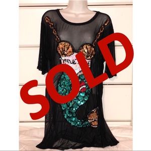 Black Sheer mermaid Dress/T-shirt